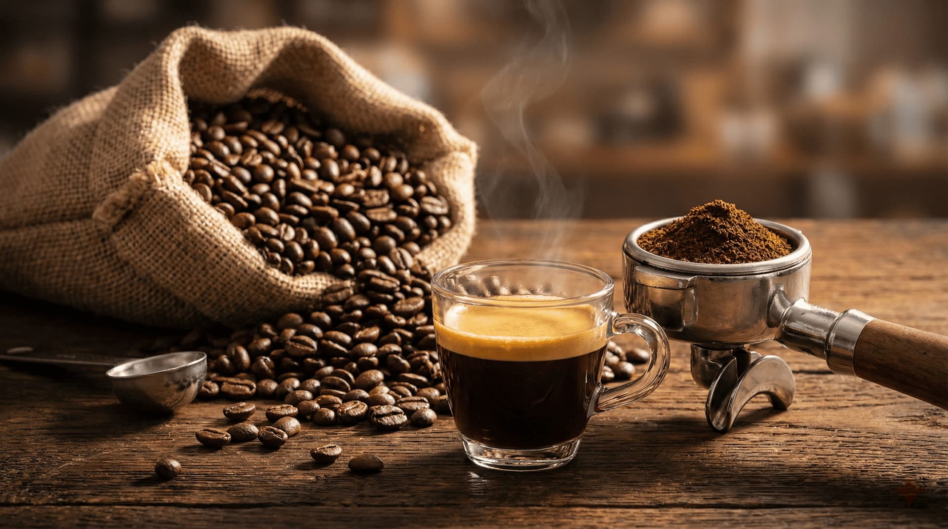 Premium espresso beans background