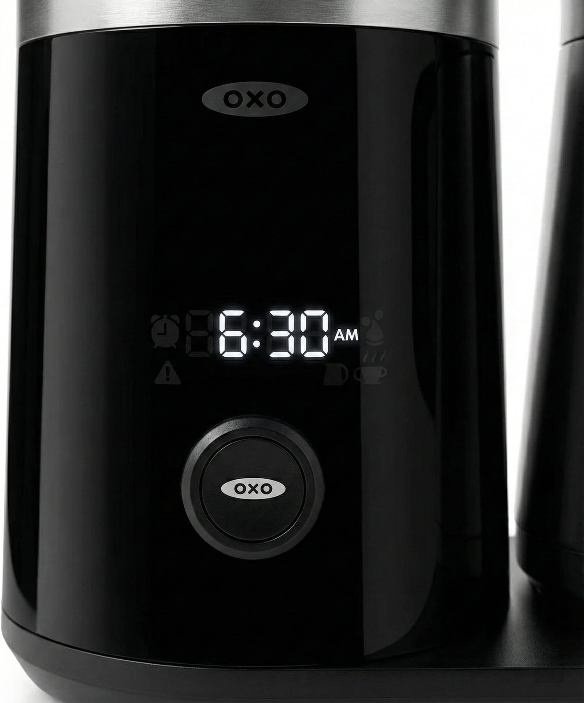 OXO Brew programmable timer with backlit LED display and one-touch brew start controls for thermal carafe coffee maker