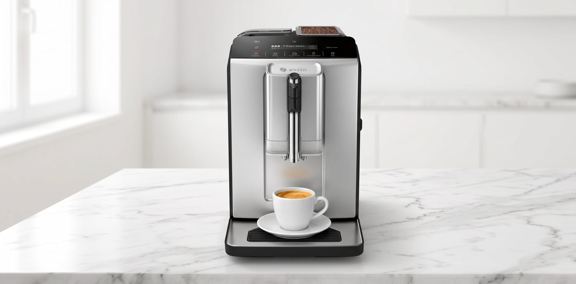 Bosch Fully Automatic Coffee and Espresso Machine - Hero background