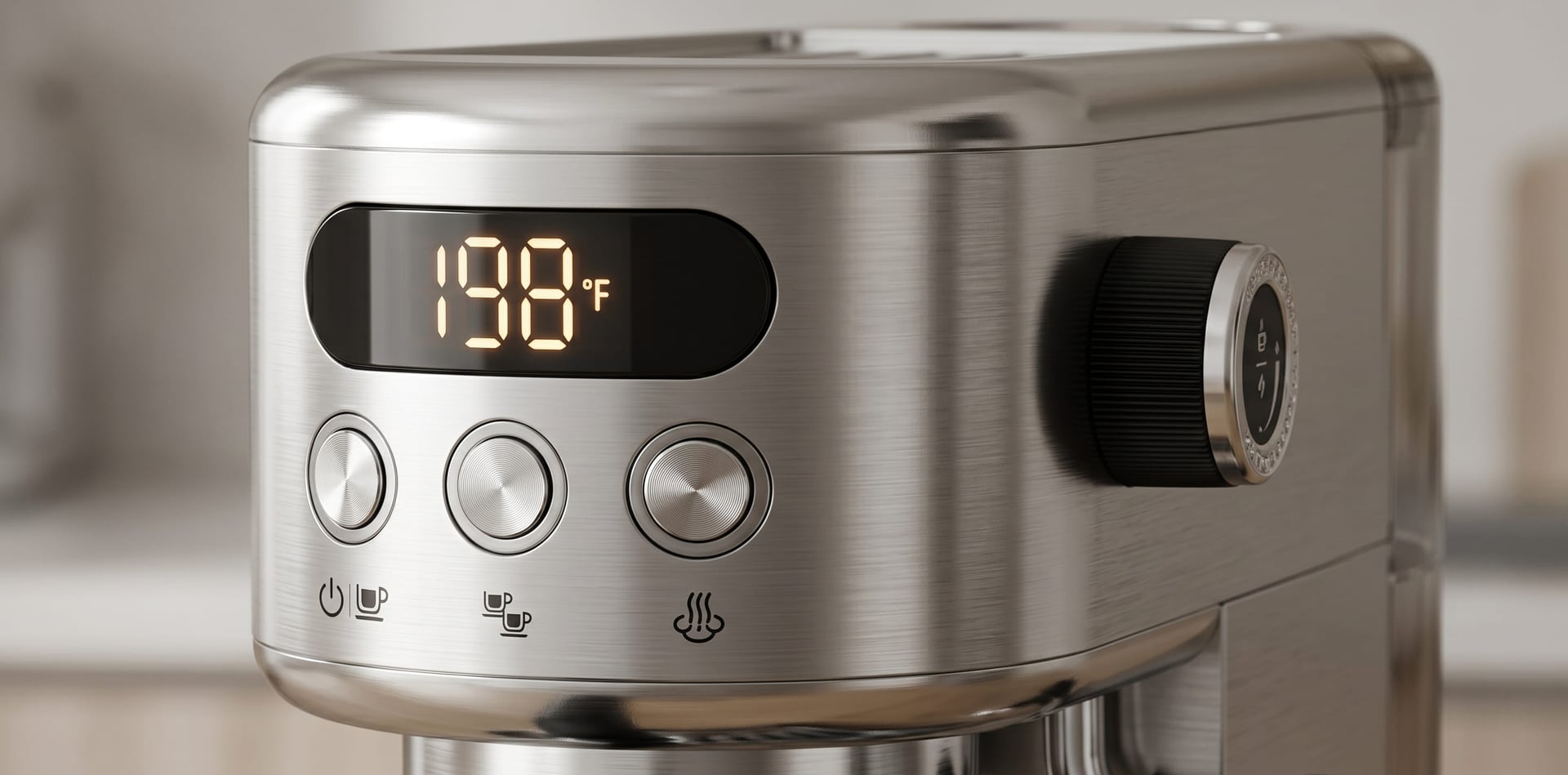 Neretva espresso machine controls panel one-touch buttons simple operation beginner budget coffee machine