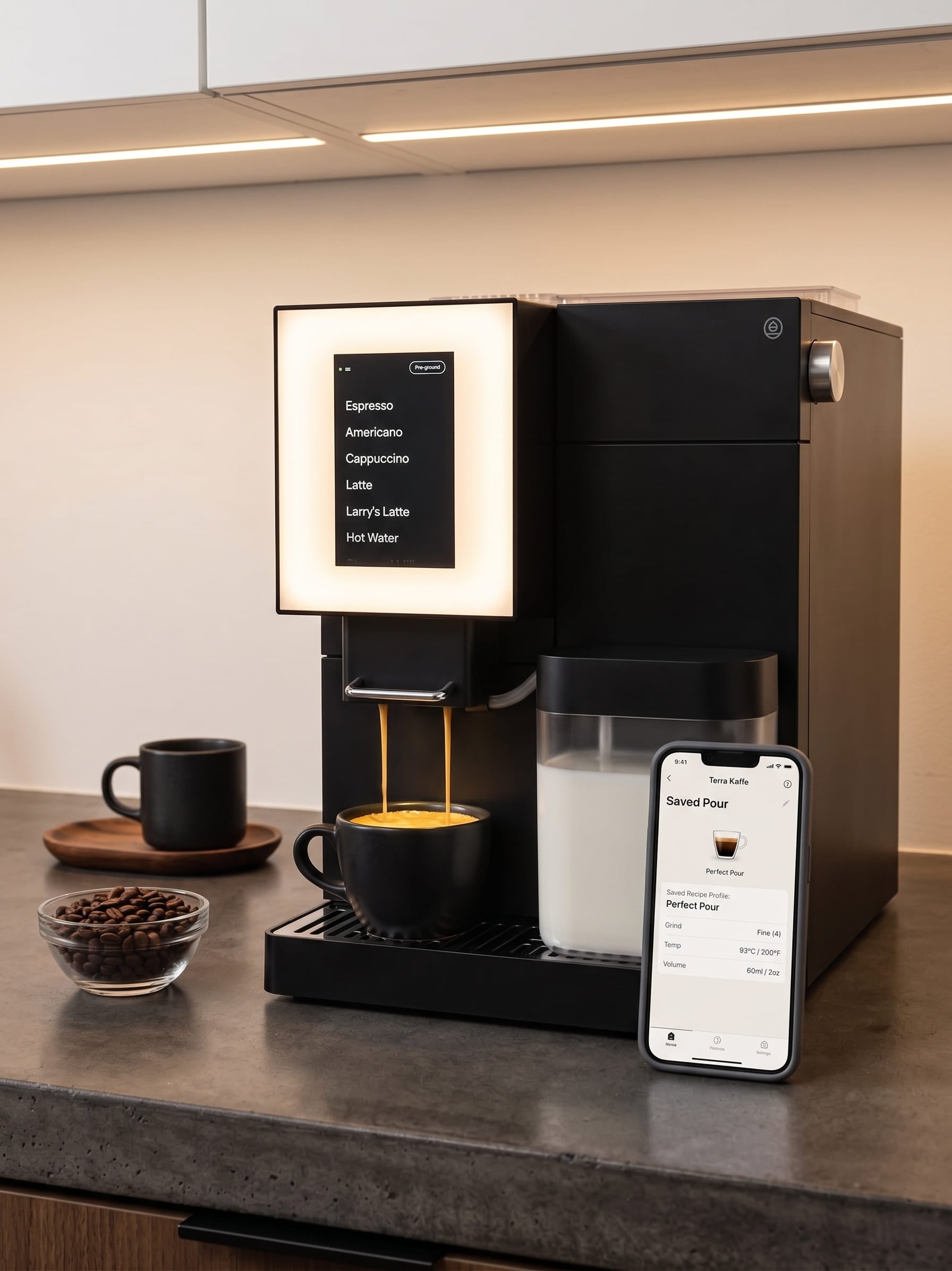 Terra Kaffe TK-02 Super-Automatic Espresso Machine - Hero background