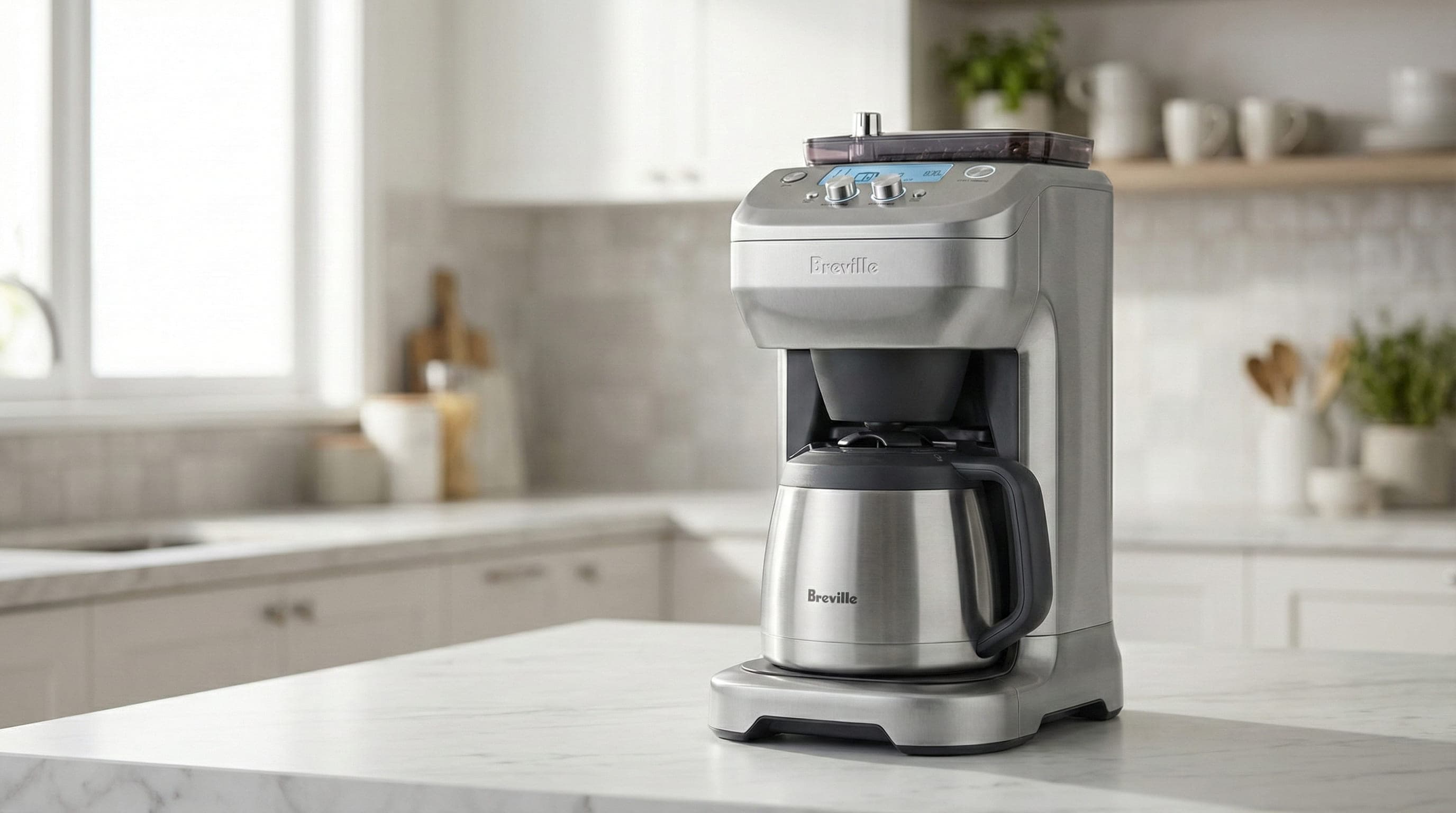 Breville Grind Control grind-and-brew coffee maker — conical burr grinder, programmable timer, 8 grind size settings