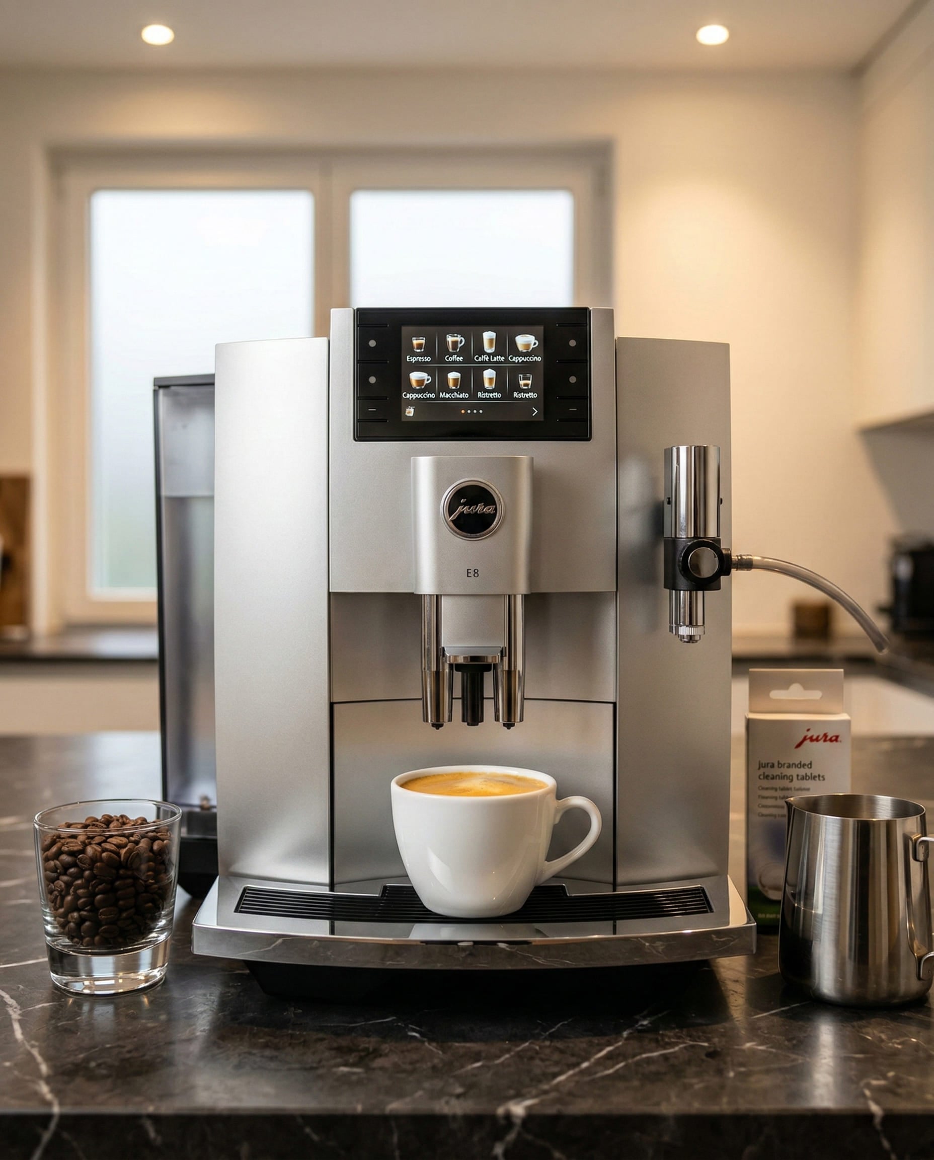 Jura E8 Super-Automatic Espresso Machine - Hero background