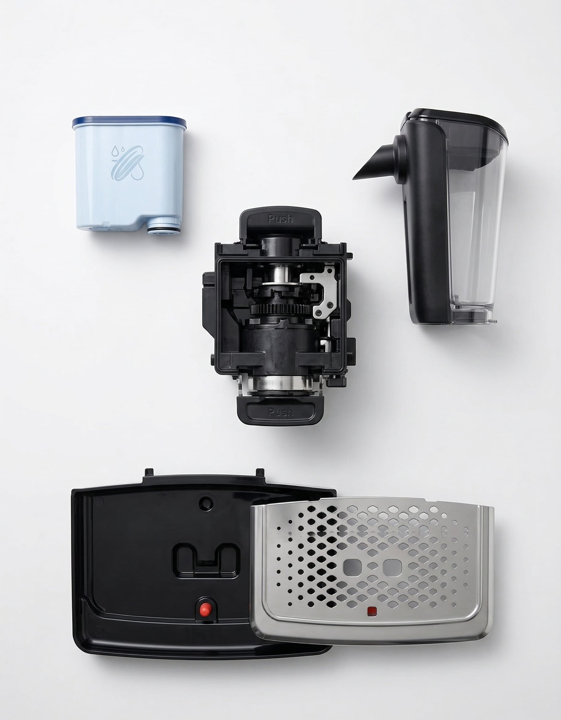 Philips 5500 Series easy maintenance with removable brew unit, drip tray and LatteGo milk system for dishwasher-safe cleaning
