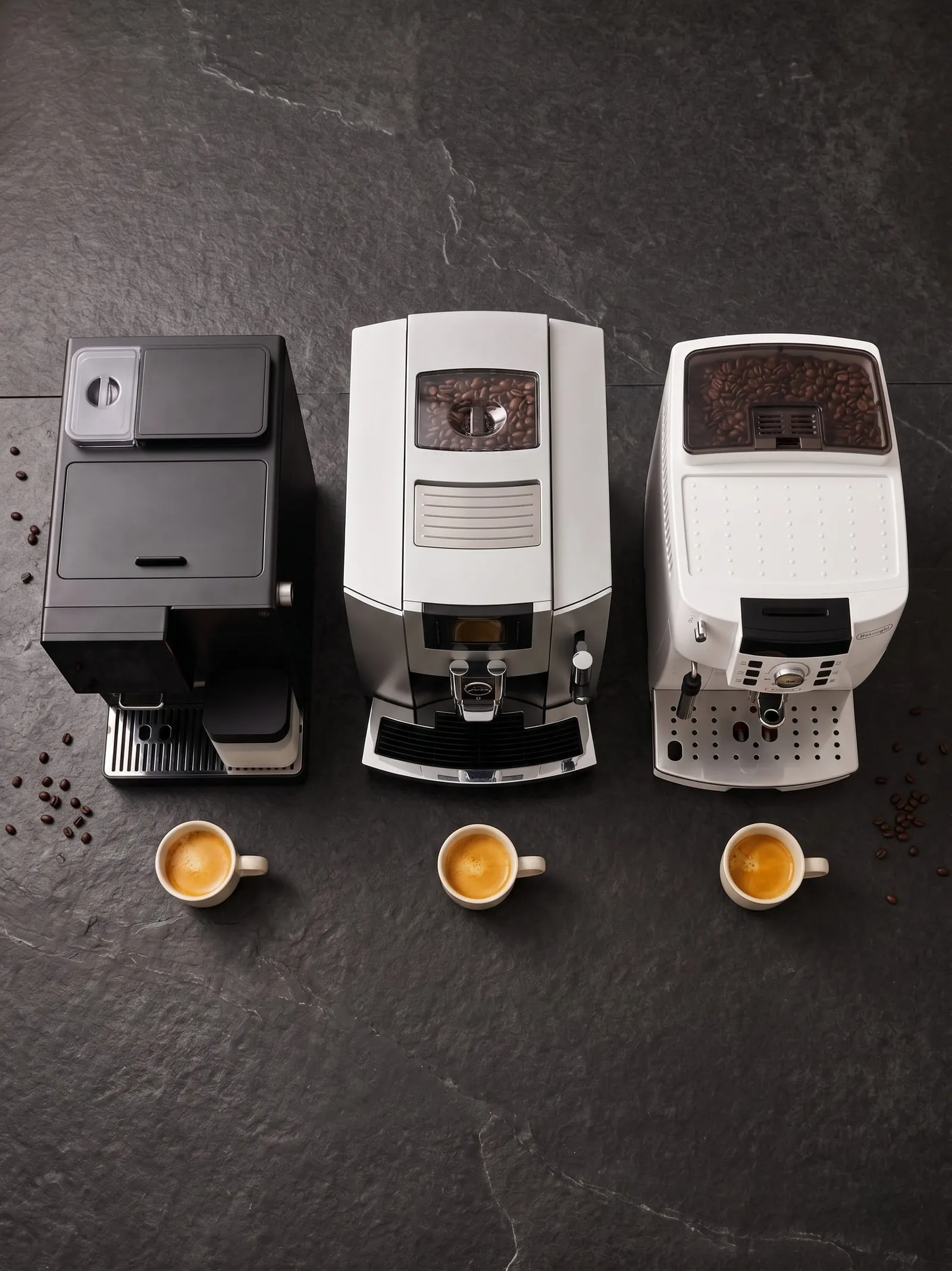 Terra Kaffe TK-02 comparison chart against the Jura E8 and De'Longhi Magnifica Evo
