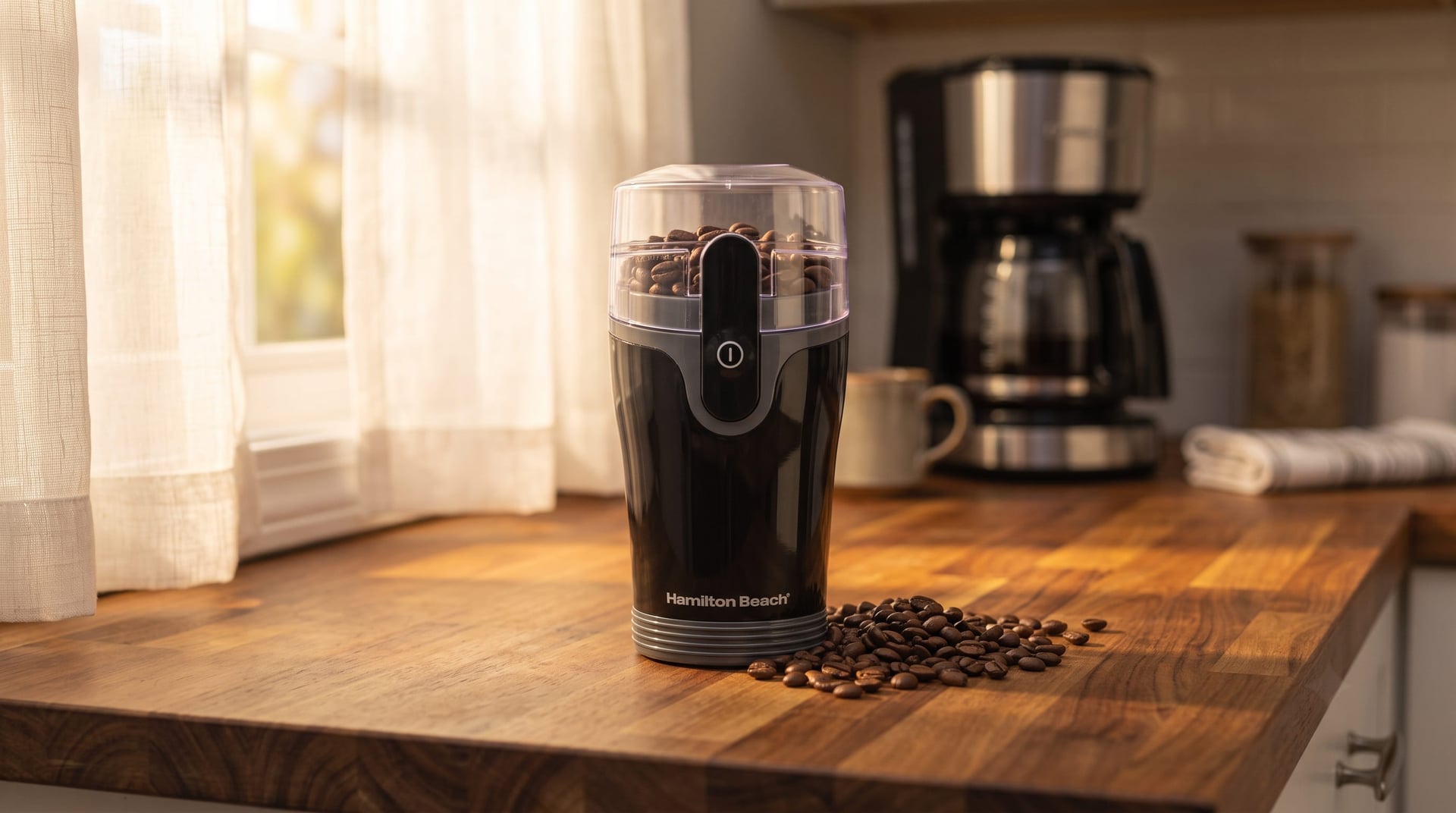 Hamilton Beach Fresh Grind Electric Coffee Grinder - Hero background