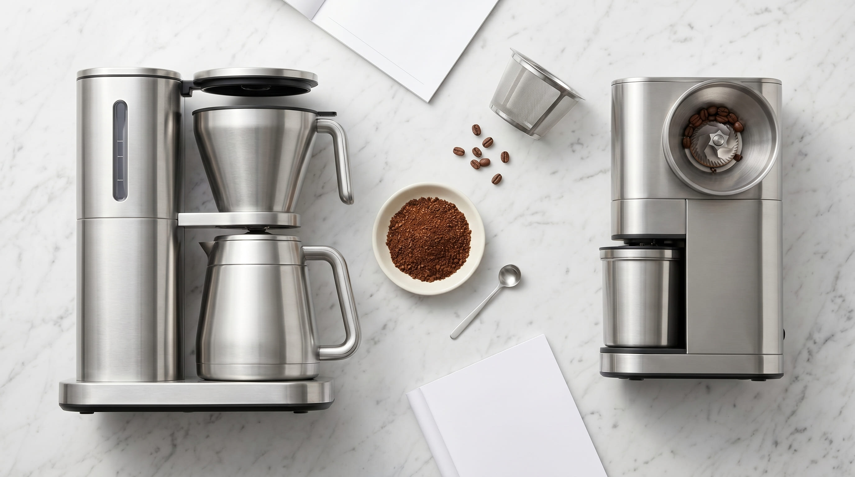 aarke coffee machine paired with burr grinder freshly ground medium roast specialty coffee beans medium-coarse grind size drip brewing