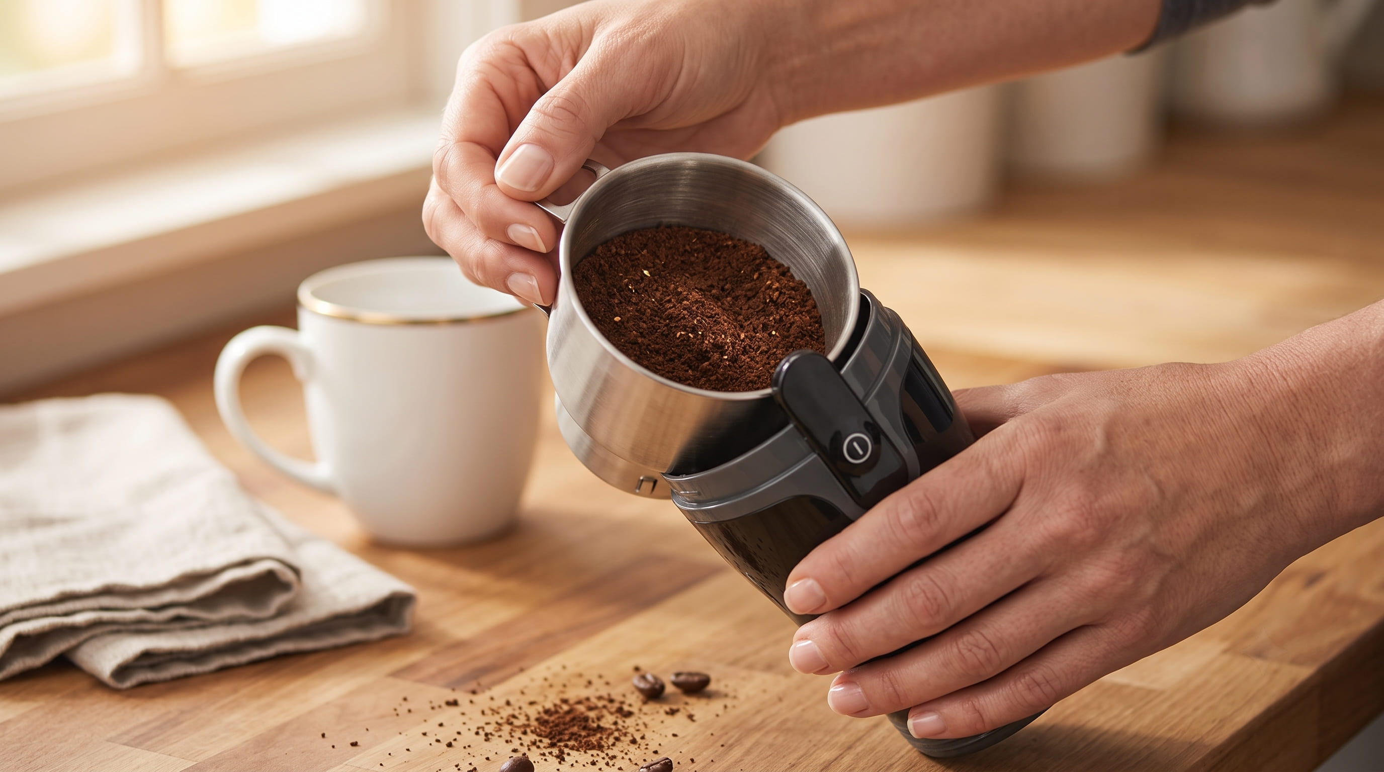Hamilton Beach Fresh Grind Coffee Grinder removable grinding chamber and lid easy-clean design
