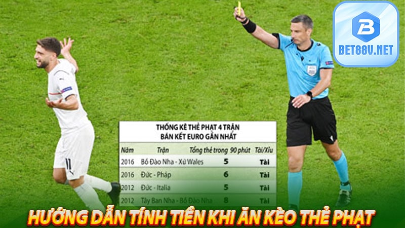 Hướng dẫn tính tiền khi ăn kèo thẻ phạt 