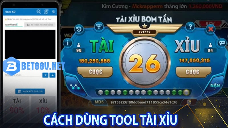 Cách dùng tool tài xỉu cực kì đơn giản 